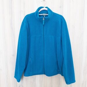 L.L.Bean Mens Fleece Full Zip Jacket Size XL Blue Outdoor Gorpcore Winter Hiking